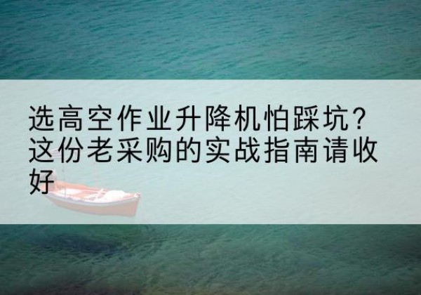 江苏高空作业升降机厂家推荐-选高空作业升降机怕踩坑？这份老采购的实战指南请收好